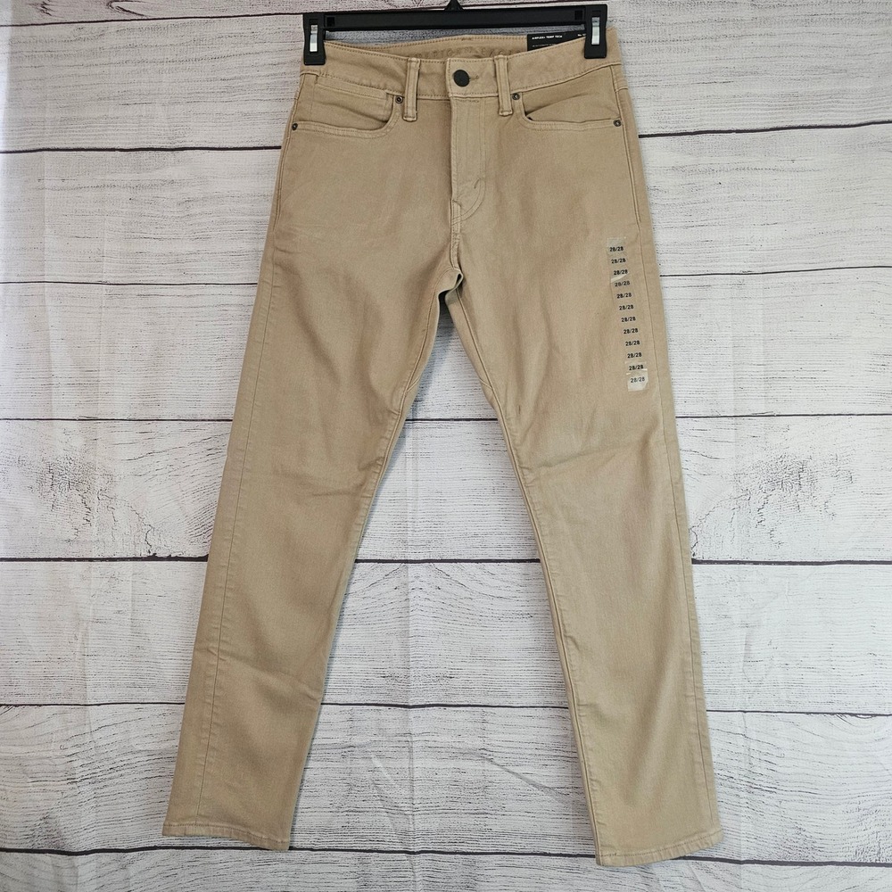 American Eagle AE 28x28 Khaki Athletic Skinny Jeans AirFlex + Temp Tech NWT 1487